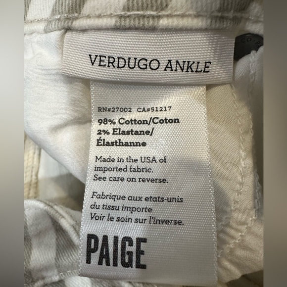 Paige Jeans-Verdugo Ankle-Desert Khaki Stripes-Size 28 - Picture 9 of 10